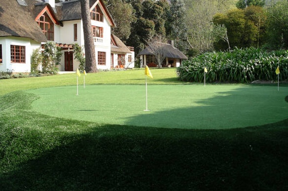 Asheville backyard putting green